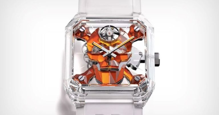 The Bell & Ross 01 Cyber Skull Watch Is Made From Sapphire Crystal