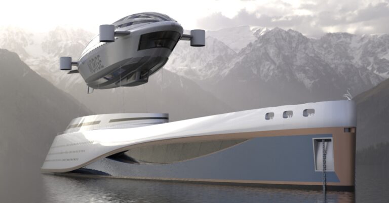 Inside A Bonkers $1 BILLION Superyacht Concept That Comes With Its Own Blimp